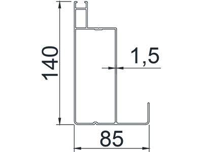 F168 Medium-type Louvered Pergola Gutter