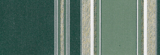 Aries forest and sage green striped awning fabric