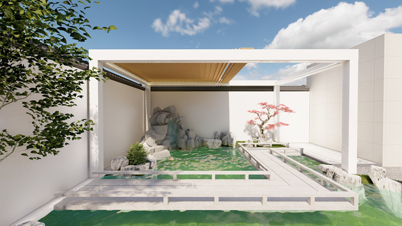 Black frame white blades