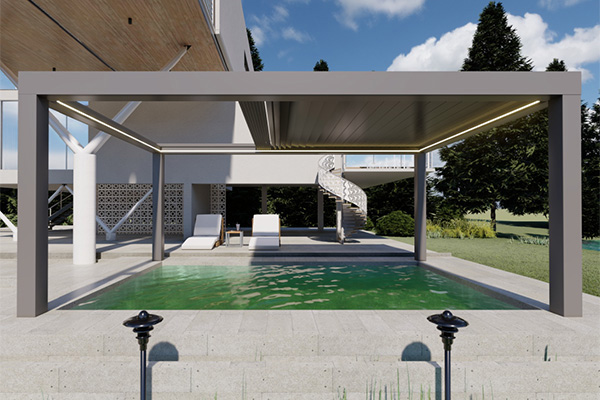 Retractable Louvered Pergola Case