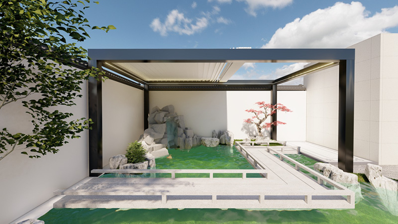 Gray frame white blades