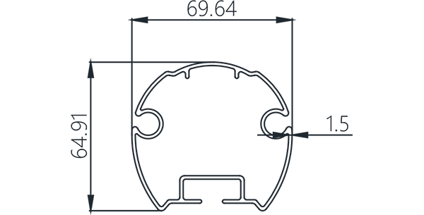 Window Awning C104 Front tube